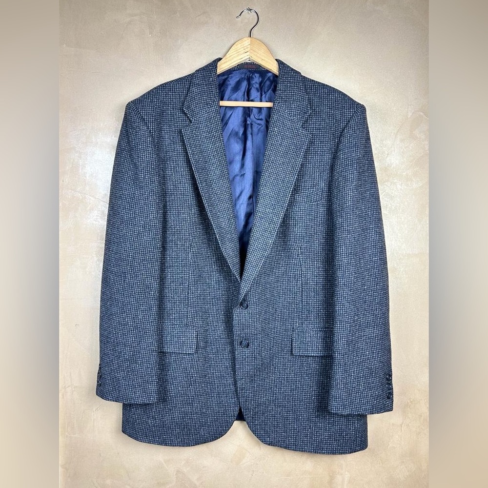 Barrington  Mens Blazer Sport Coat Two Button Size 46L Tweed Wool